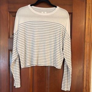 RVCA SEMI CROPPED Striped Long Sleeve Top medium